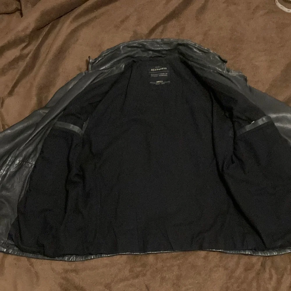All Saints Black Leather Jacket - Picture 4 of 16